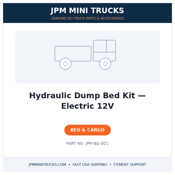 Hydraulic Dump Bed Kit — Electric 12V