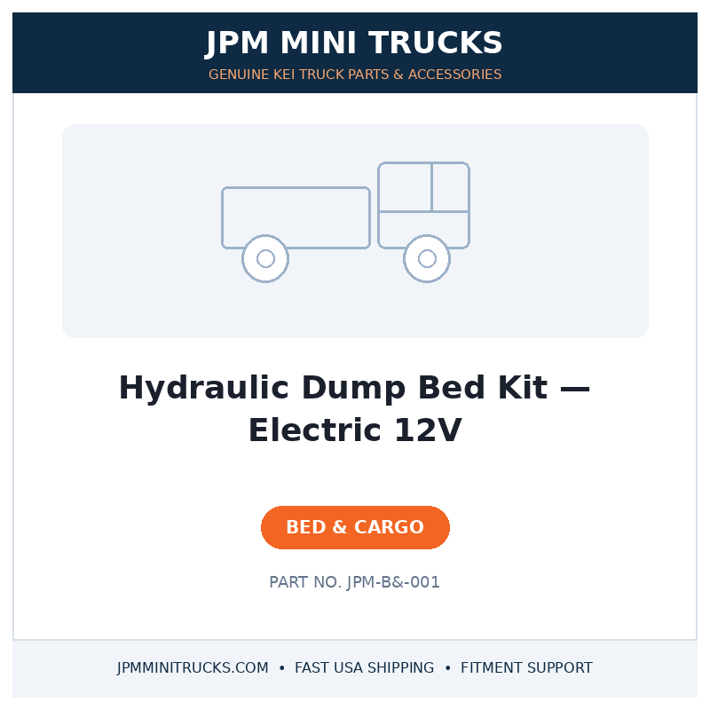 Hydraulic Dump Bed Kit — Electric 12V