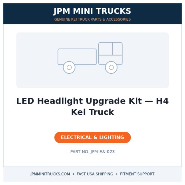 LED Headlight Upgrade Kit — H4 Kei Truck