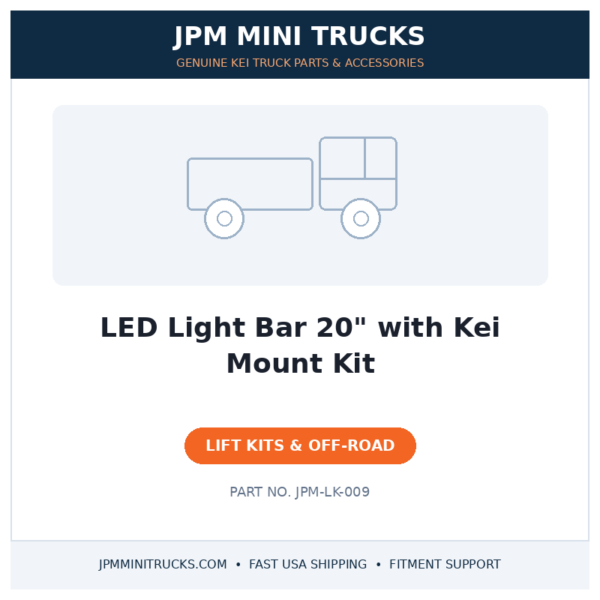 LED Light Bar 20" with Kei Mount Kit