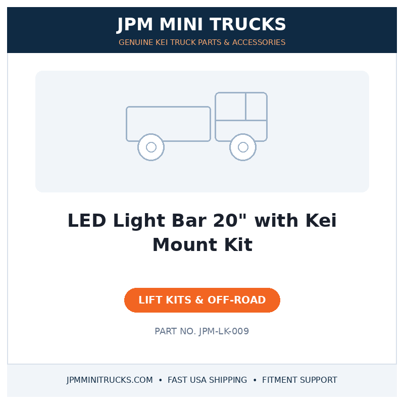 LED Light Bar 20" with Kei Mount Kit