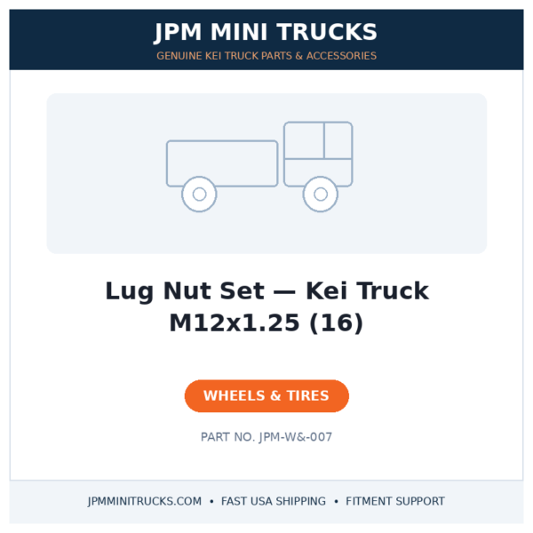 Lug Nut Set — Kei Truck M12x1.25 (16)