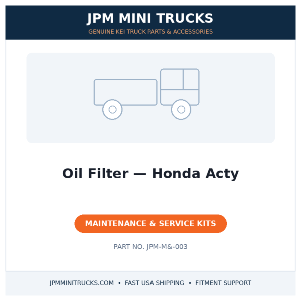 Oil Filter — Honda Acty