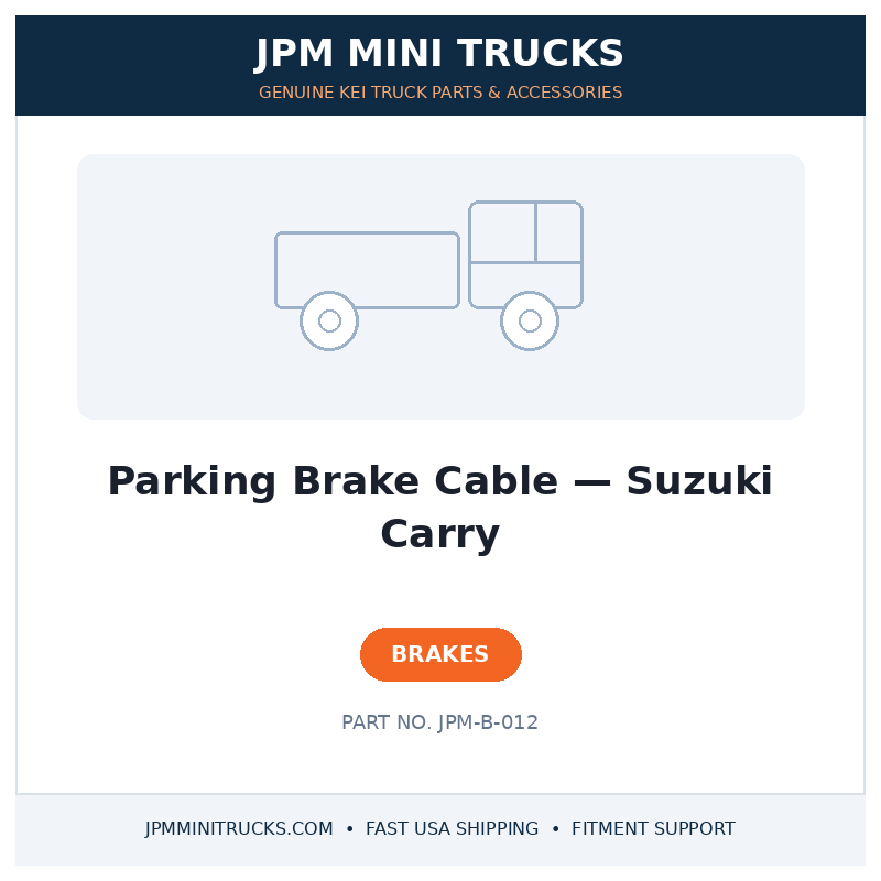 Parking Brake Cable — Suzuki Carry