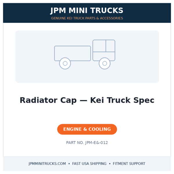 Radiator Cap — Kei Truck Spec