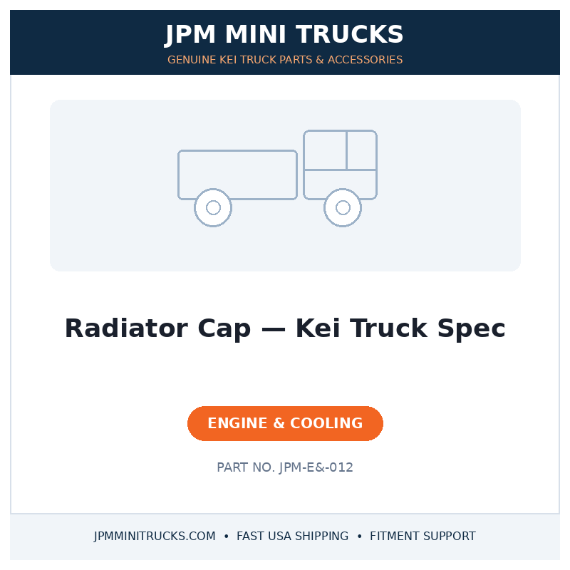 Radiator Cap — Kei Truck Spec