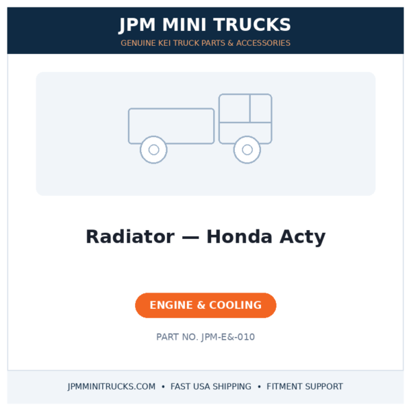 Radiator — Honda Acty