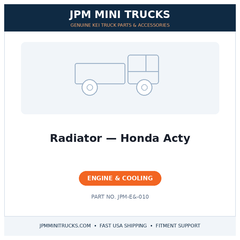 Radiator — Honda Acty