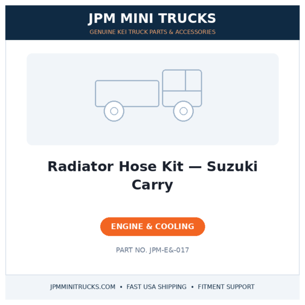 Radiator Hose Kit — Suzuki Carry
