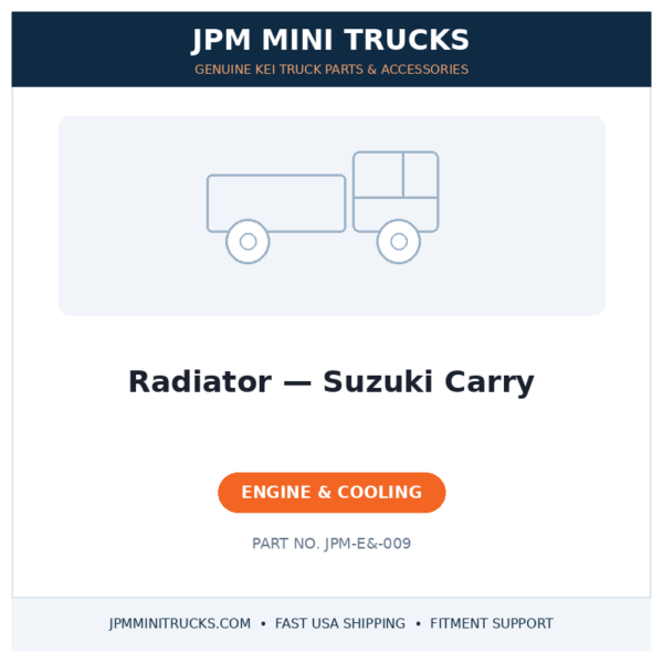 Radiator — Suzuki Carry
