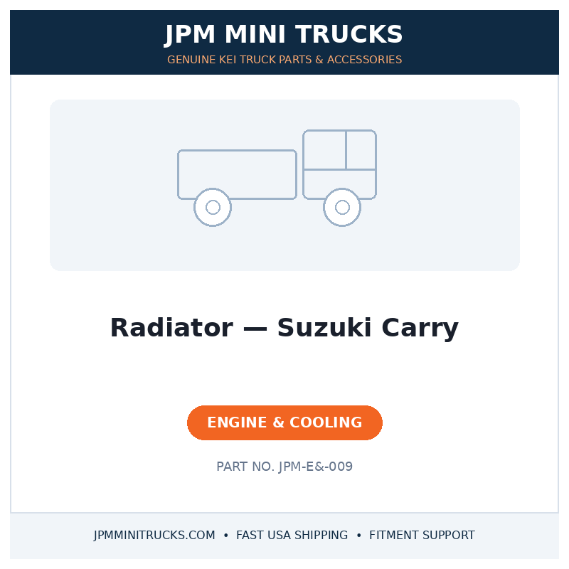 Radiator — Suzuki Carry