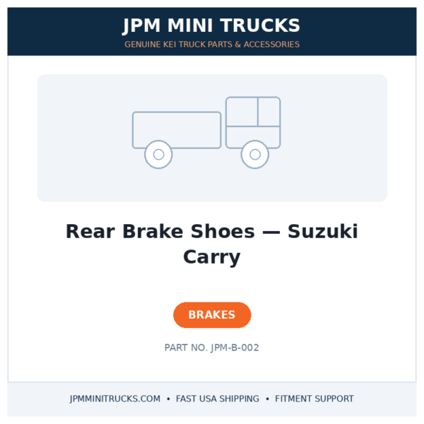 Rear Brake Shoes — Suzuki Carry