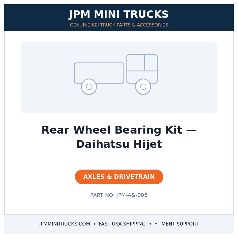 Rear Wheel Bearing Kit — Daihatsu Hijet