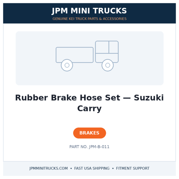 Rubber Brake Hose Set — Suzuki Carry