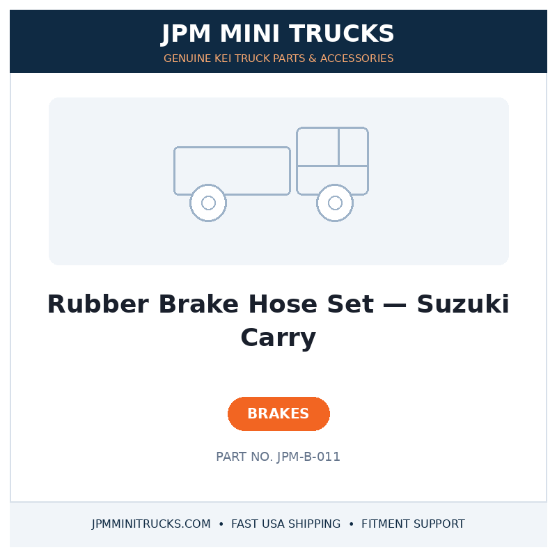Rubber Brake Hose Set — Suzuki Carry