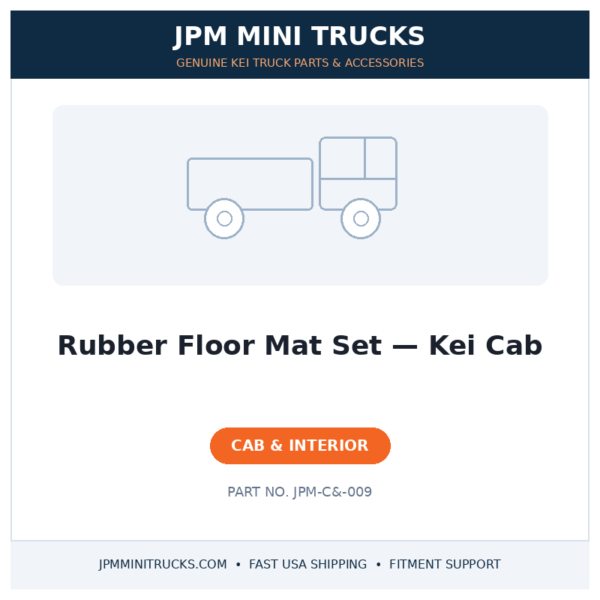 Rubber Floor Mat Set — Kei Cab