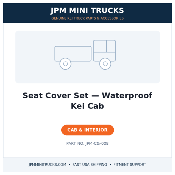 Seat Cover Set — Waterproof Kei Cab