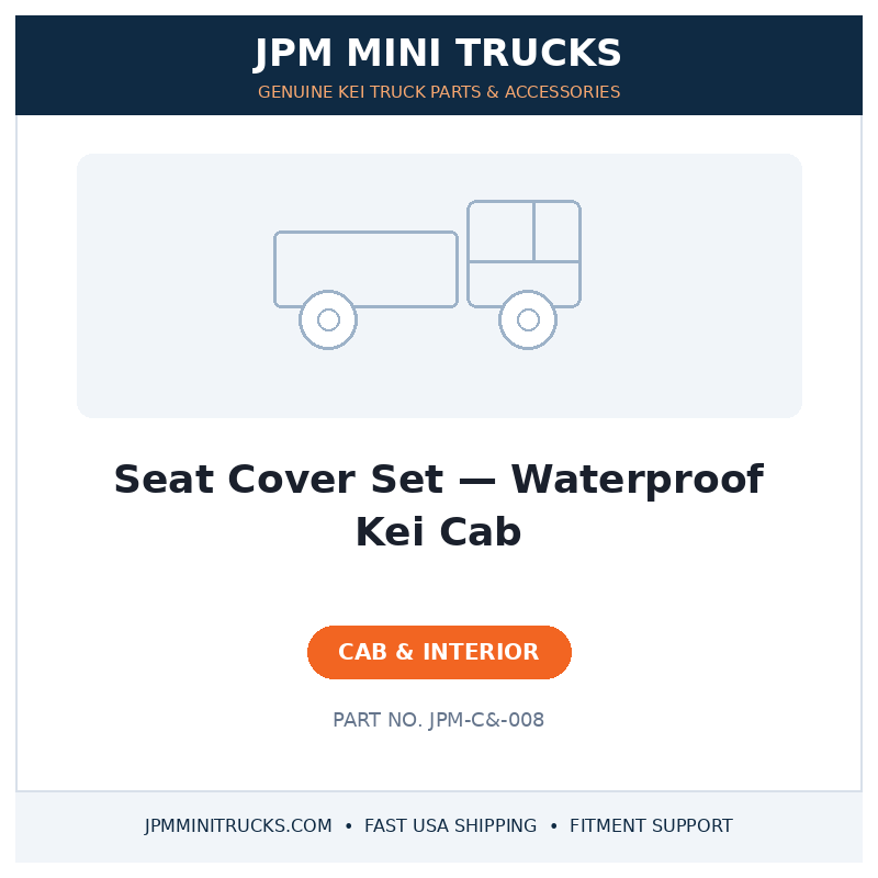 Seat Cover Set — Waterproof Kei Cab