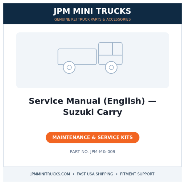 Service Manual (English) — Suzuki Carry