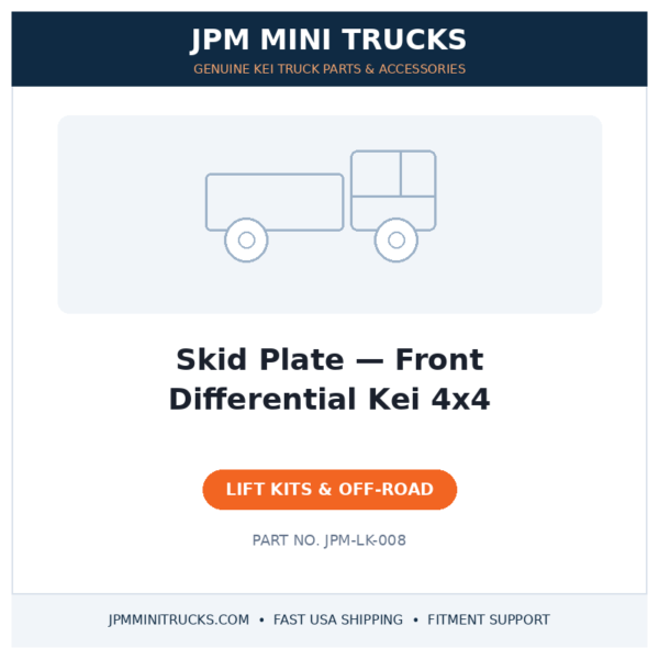 Skid Plate — Front Differential Kei 4x4