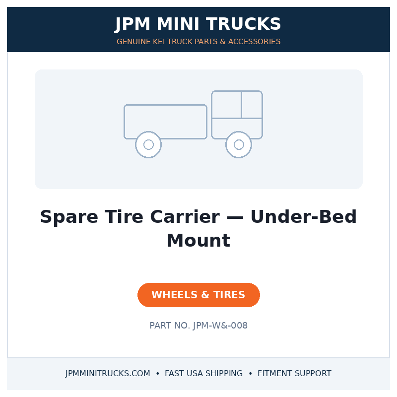 Spare Tire Carrier — Under-Bed Mount