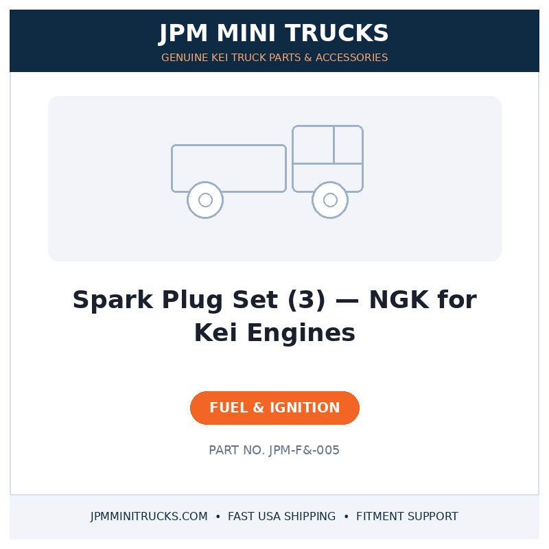 Spark Plug Set (3) — NGK for Kei Engines