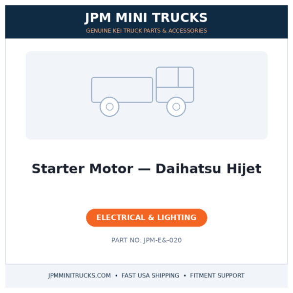 Starter Motor — Daihatsu Hijet
