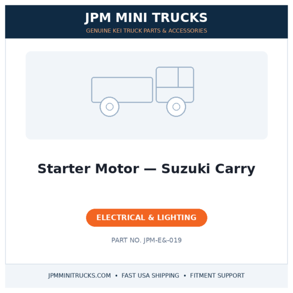 Starter Motor — Suzuki Carry