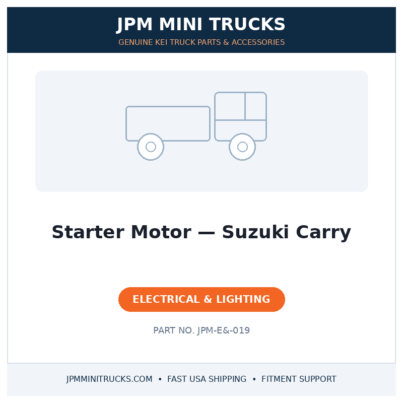 Starter Motor — Suzuki Carry