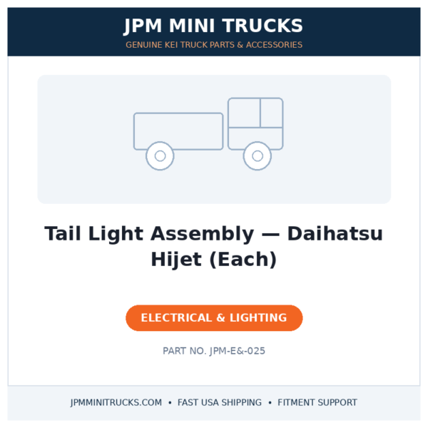Tail Light Assembly — Daihatsu Hijet (Each)