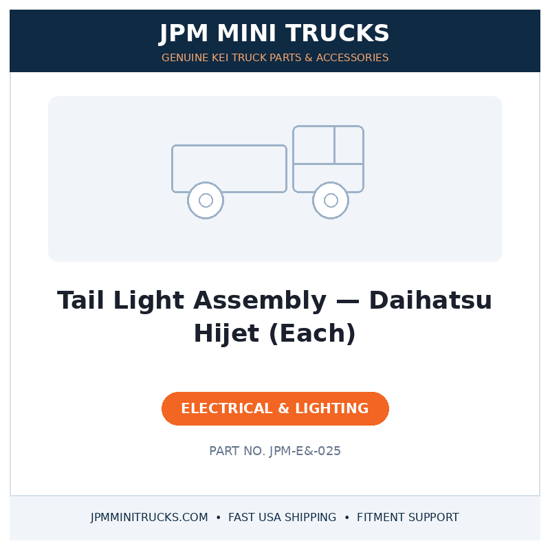 Tail Light Assembly — Daihatsu Hijet (Each)