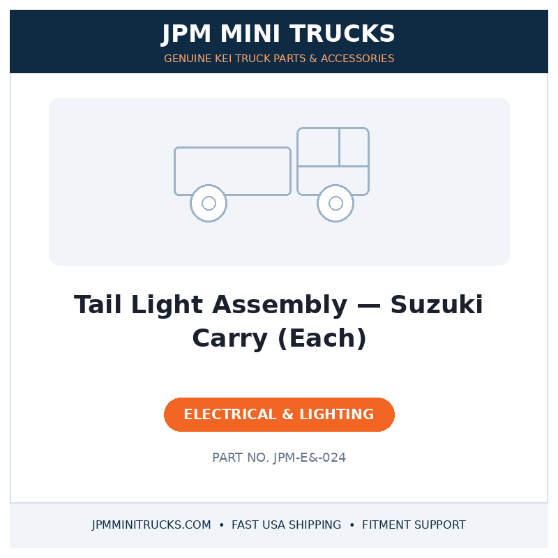 Tail Light Assembly — Suzuki Carry (Each)