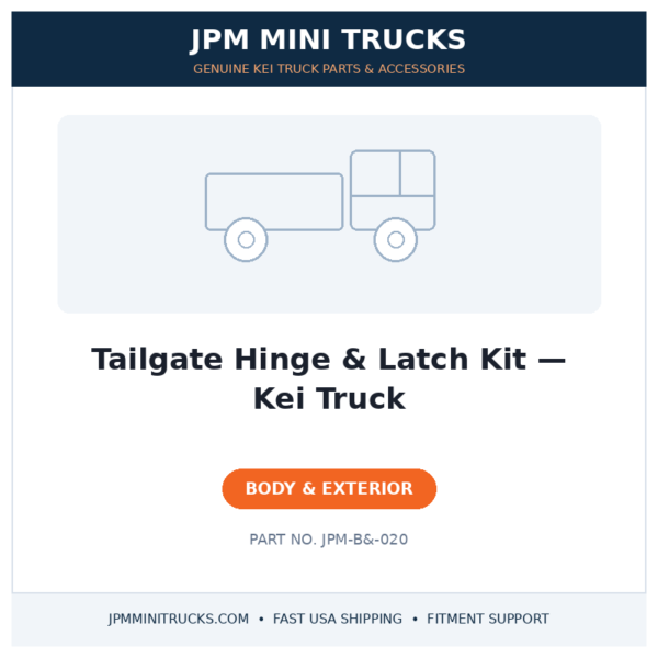Tailgate Hinge & Latch Kit — Kei Truck