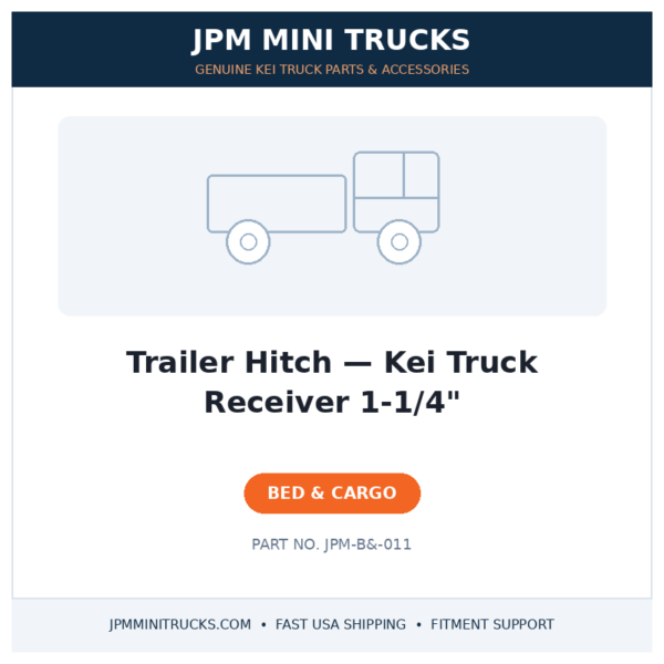 Trailer Hitch — Kei Truck Receiver 1-1/4"