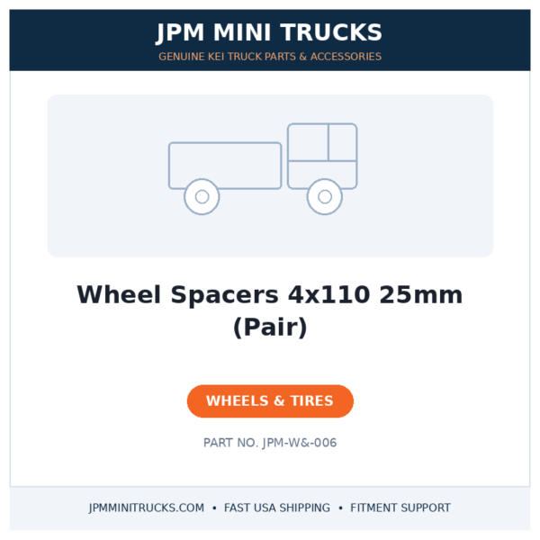 Wheel Spacers 4x110 25mm (Pair)
