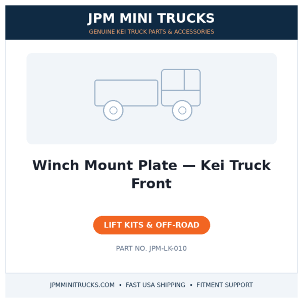 Winch Mount Plate — Kei Truck Front