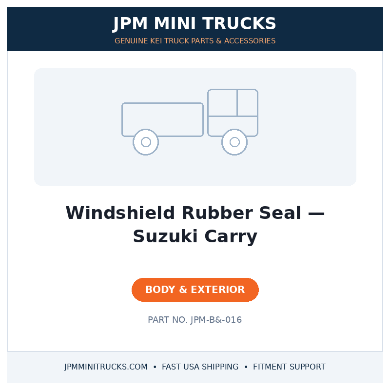Windshield Rubber Seal — Suzuki Carry