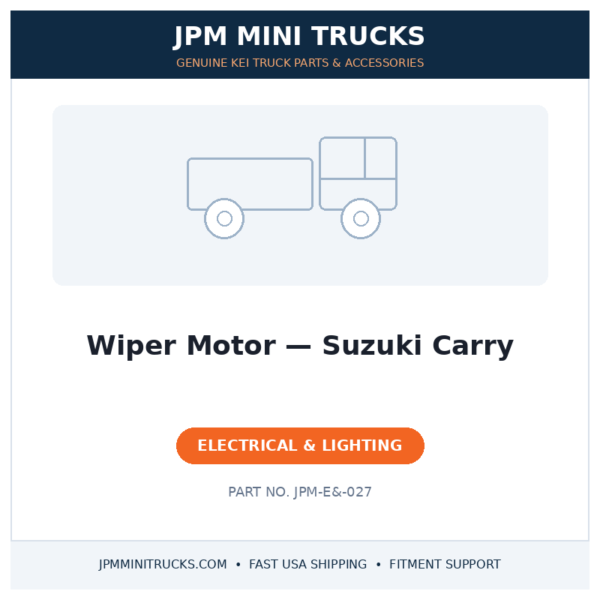 Wiper Motor — Suzuki Carry