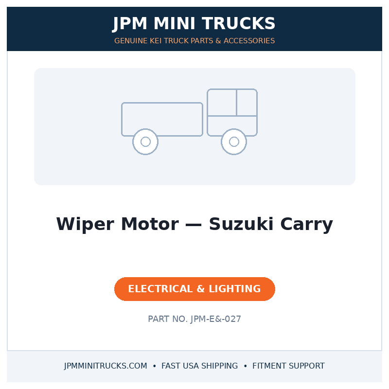Wiper Motor — Suzuki Carry